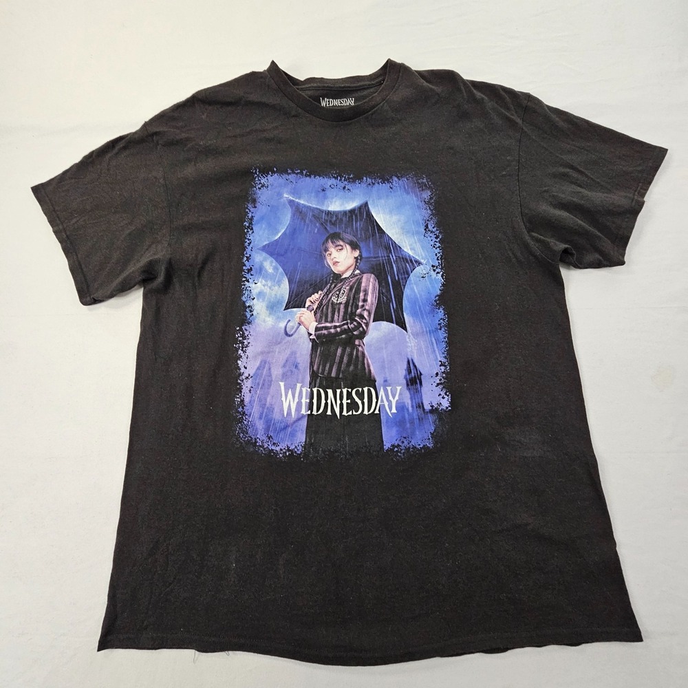 Wednesday Addams Black Short Sleeve Cotton T-Shirt Men's XL